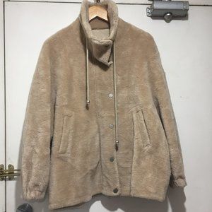 ASM ANNA AUSTRALIAN WOOL OVERSIZED TEDDY JACKETS SIZE M